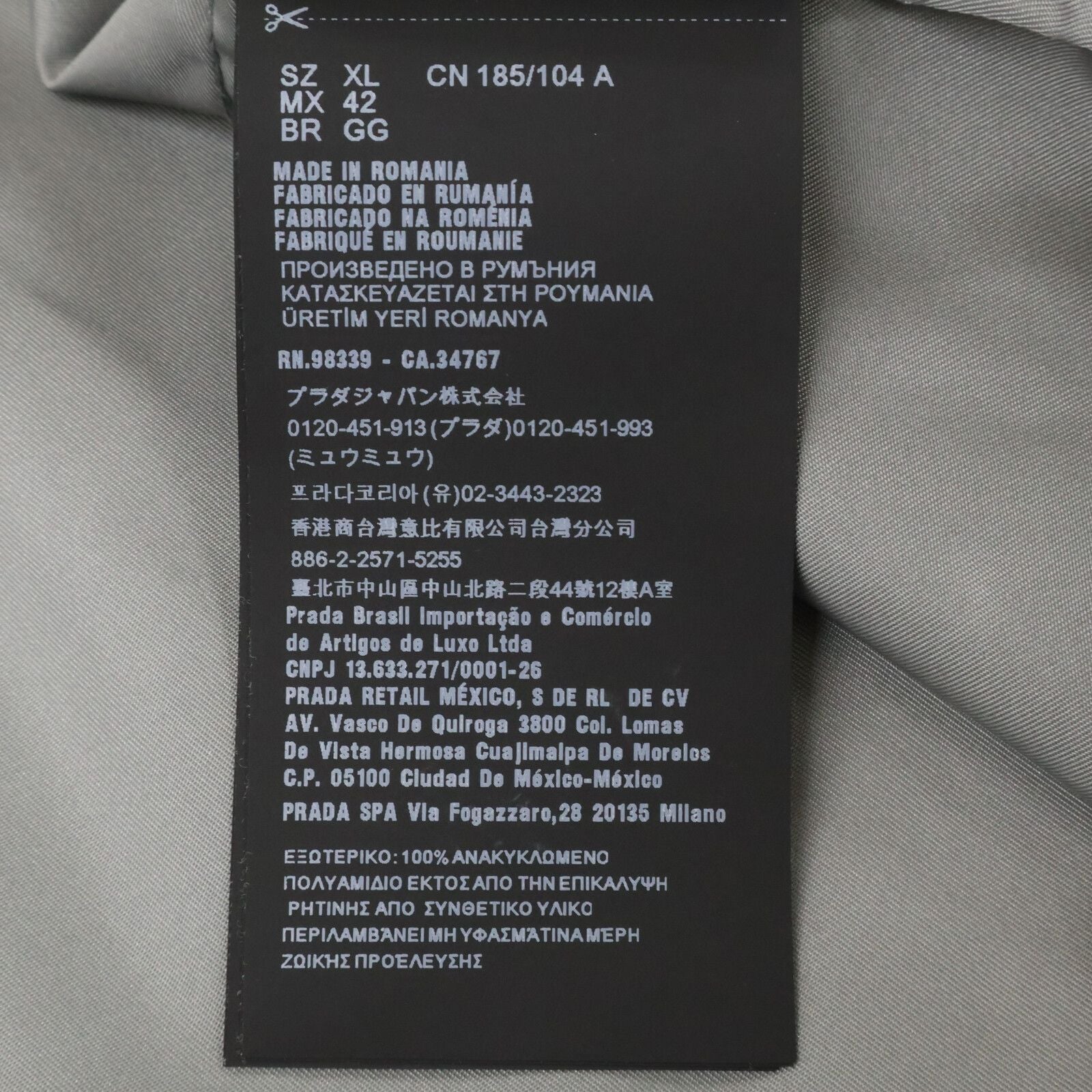 Prada Re-Nylon Short Sleeve Shirt with XL — view 9