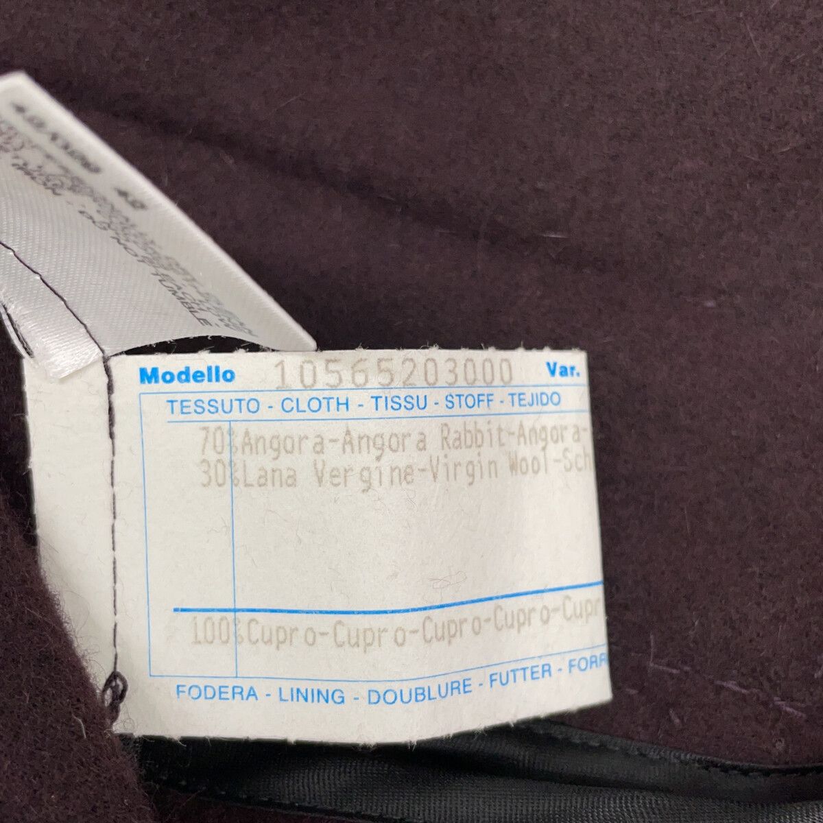 Max Mara Angora Wine Red White Tag Set 42 — view 6