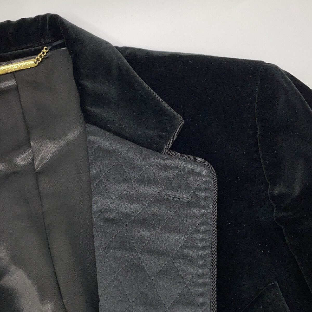 Dolce & Gabbana Black Velour Terre Jacket — view 7