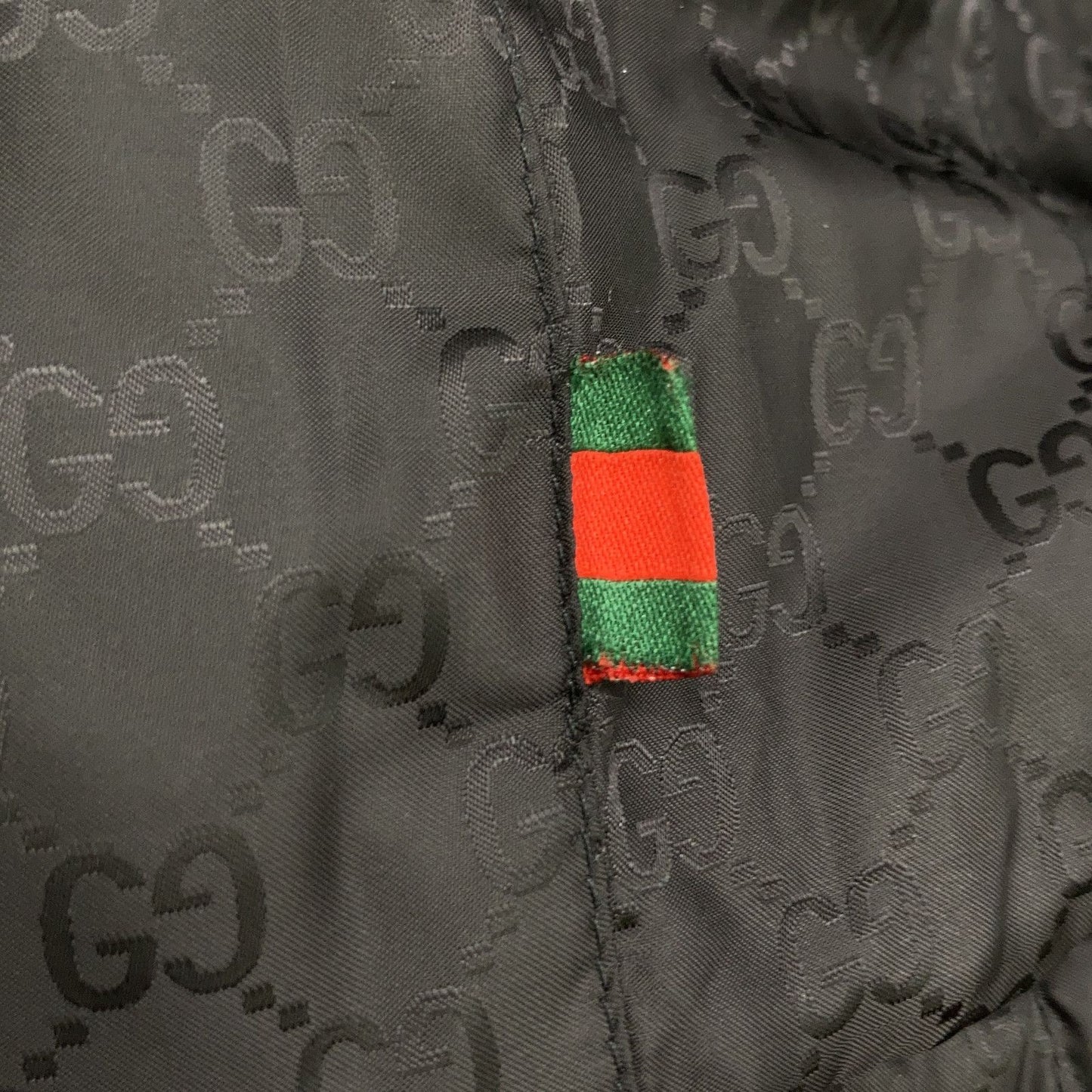 Gucci Black GG Pattern Reversible Down Jacket 46 — view 8
