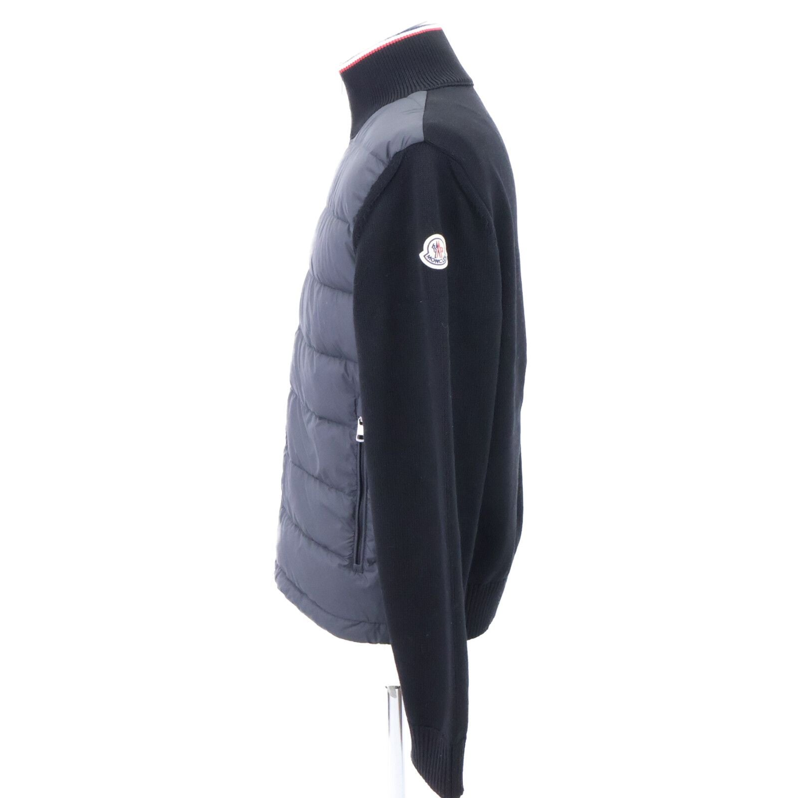 Moncler Tricot Cardigan Knit Down Contrast Zip Up Jacket — view 2
