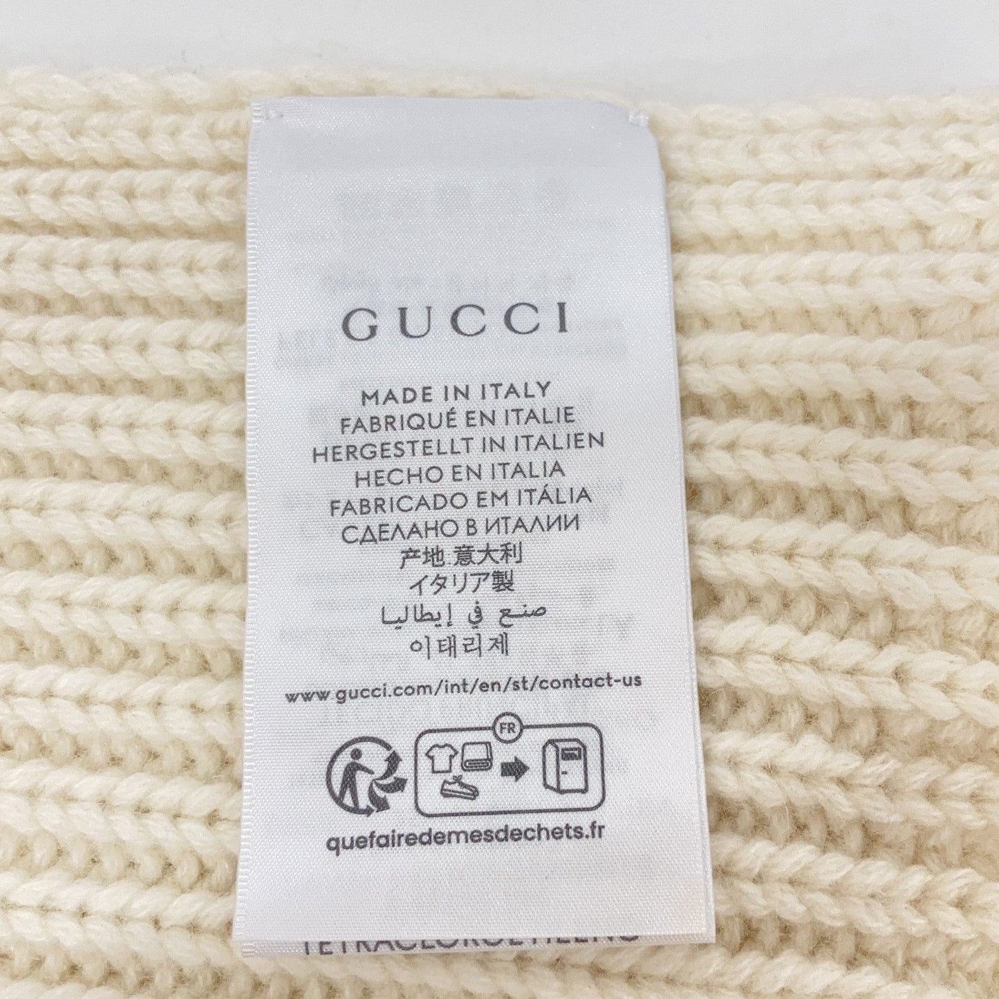 Gucci Double Wool Cashmere 25 180 cm Scarf — view 4