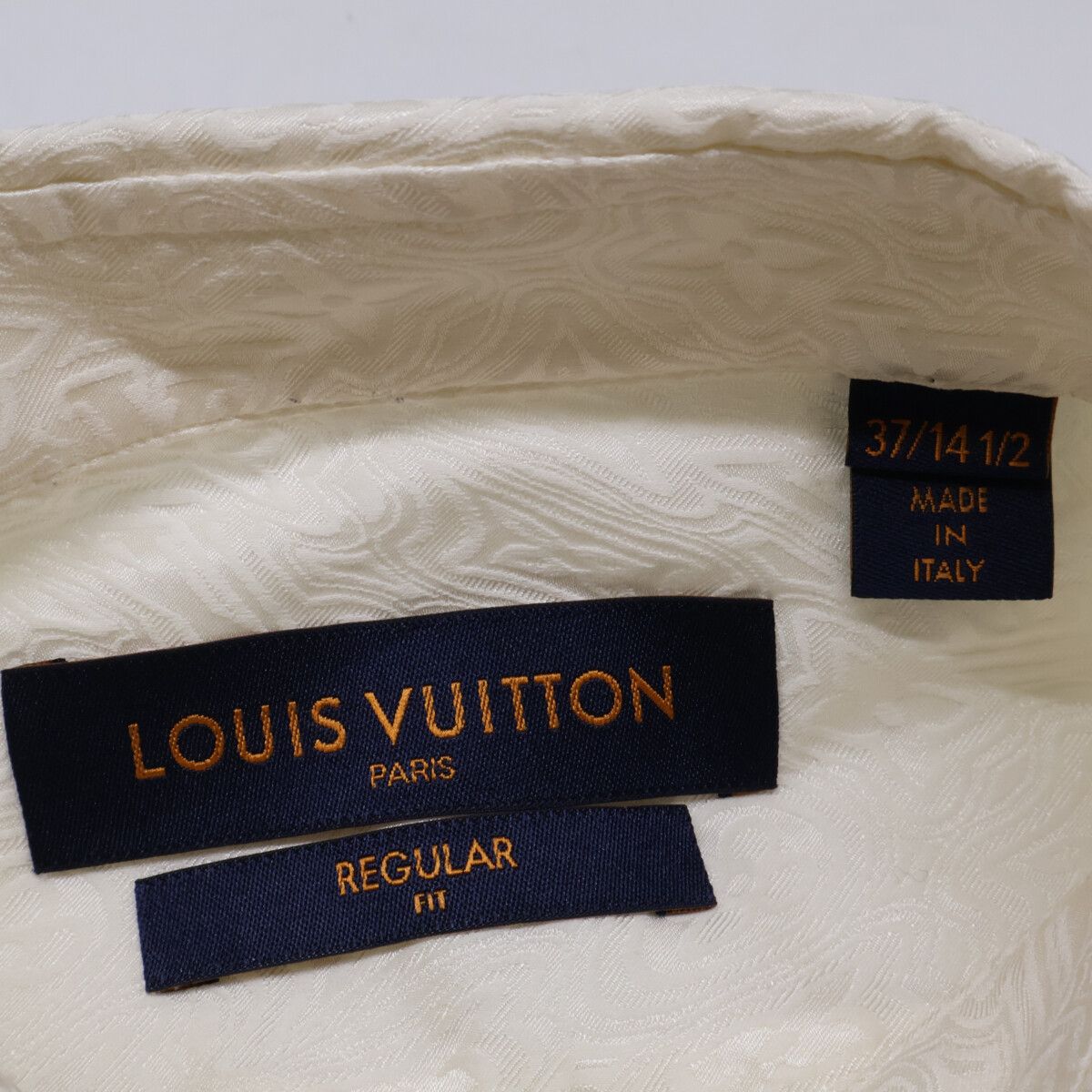 Louis Vuitton Tcn Silk Cotton Jacquard Monogram Long Sleeve Shirt 37 — view 3