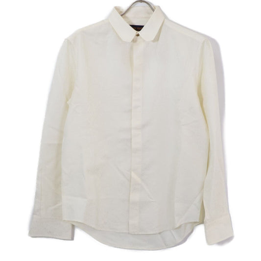 Louis Vuitton Tcn Silk Cotton Jacquard Monogram Long Sleeve Shirt 37