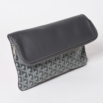 Goyard Folding Clutch Saint Marie MM Herringbone Pattern Gray — view 4