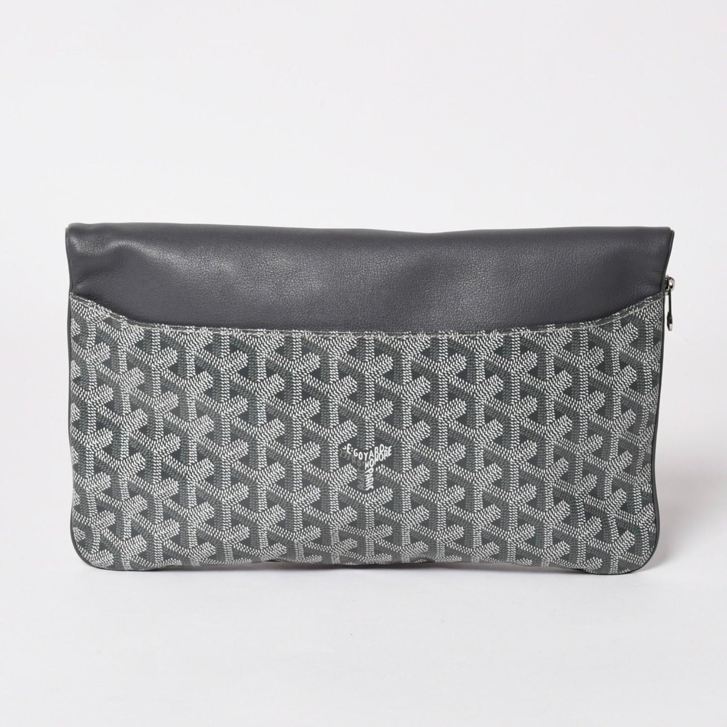 Goyard Folding Clutch Saint Marie MM Herringbone Pattern Gray — view 2