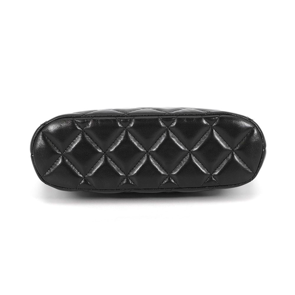 Chanel Chain Shoulder Bag Quilted Shaini Lambskin 2-Way Black — view 3