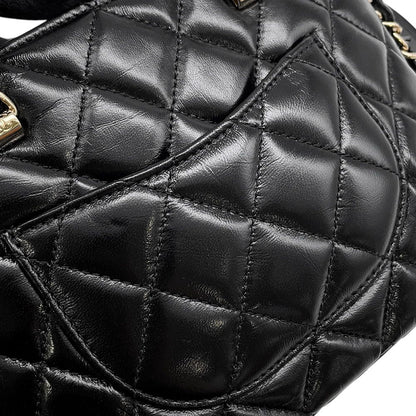 Chanel Chain Shoulder Bag Quilted Shaini Lambskin 2-Way Black — view 9
