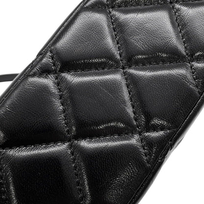 Chanel Chain Shoulder Bag Quilted Shaini Lambskin 2-Way Black — view 7