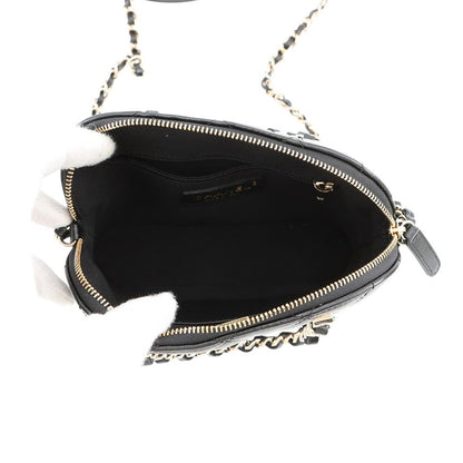 Chanel Chain Shoulder Bag Quilted Shaini Lambskin 2-Way Black — view 6
