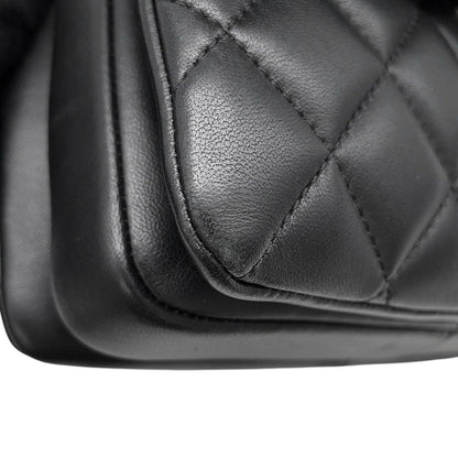 Chanel CC Logo Quilted 2-Way Shoulder Bag Black — view 7