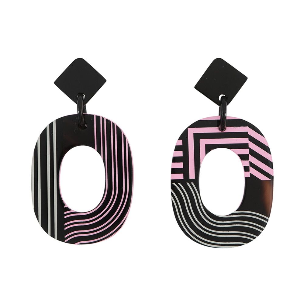 Hermes Earrings Issum Line Buffalo Horn