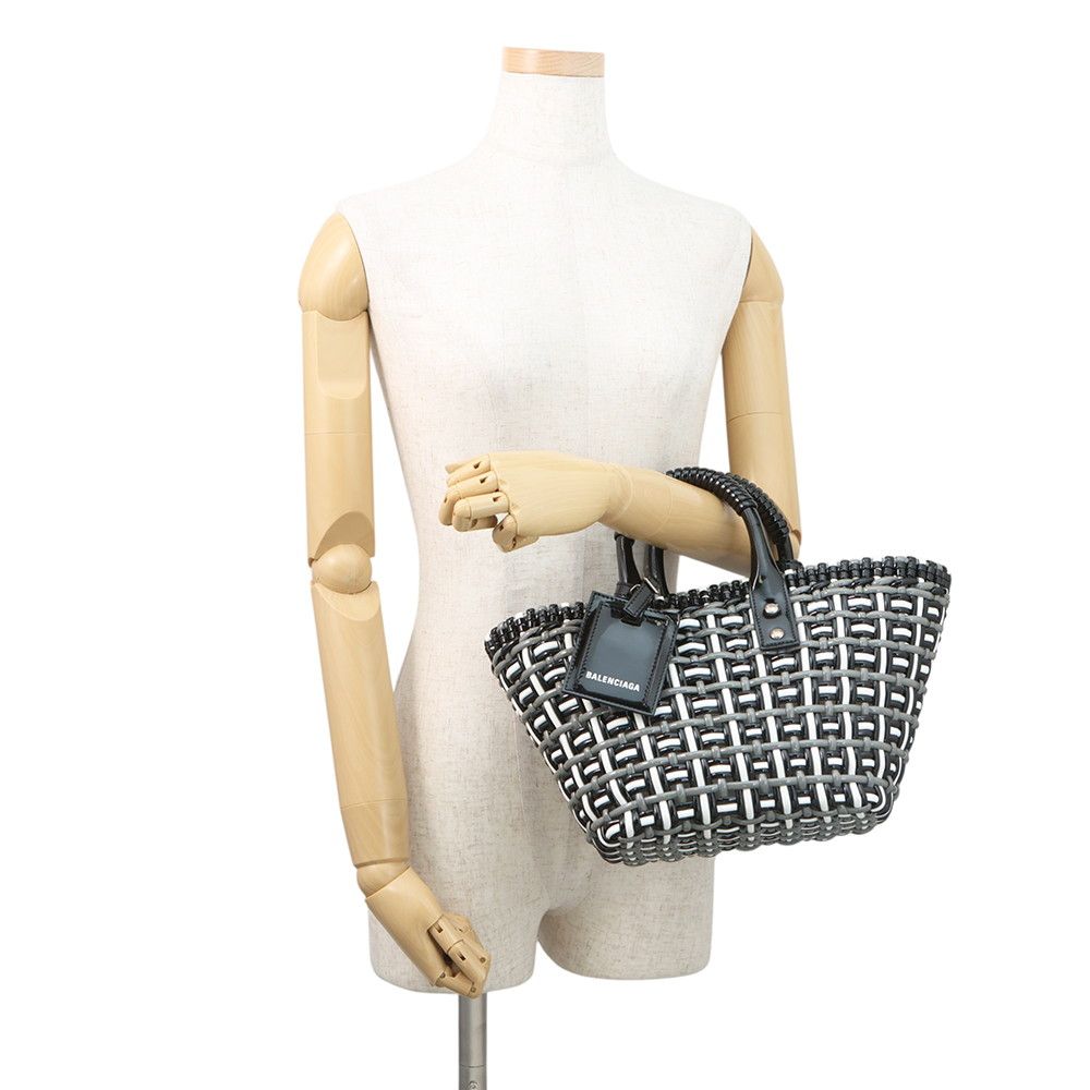 Balenciaga Bistro Basket XS Patent 2-Way Shoulder Bag Black — view 4