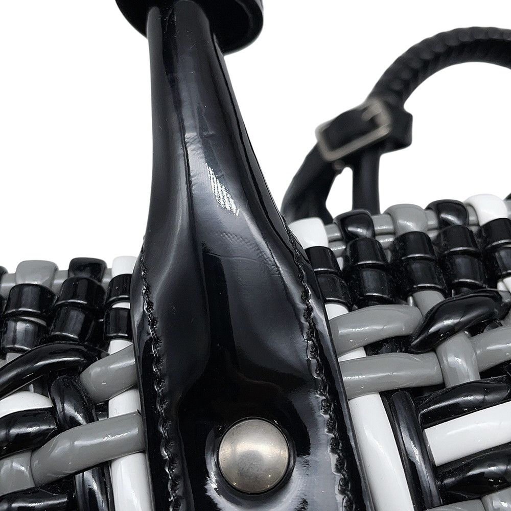 Balenciaga Bistro Basket XS Patent 2-Way Shoulder Bag Black — view 9