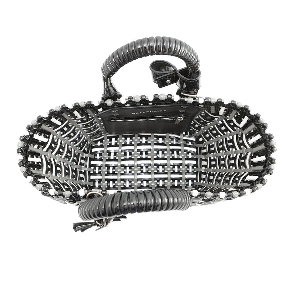 Balenciaga Bistro Basket XS Patent 2-Way Shoulder Bag Black — view 6