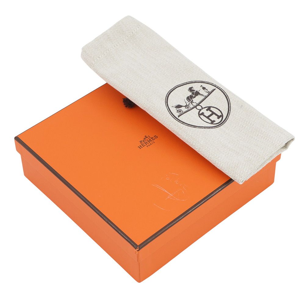Hermes Shoulder Strap Bandouliere Tresage de Cuir Blue Orange Black Silver Epsom — view 9
