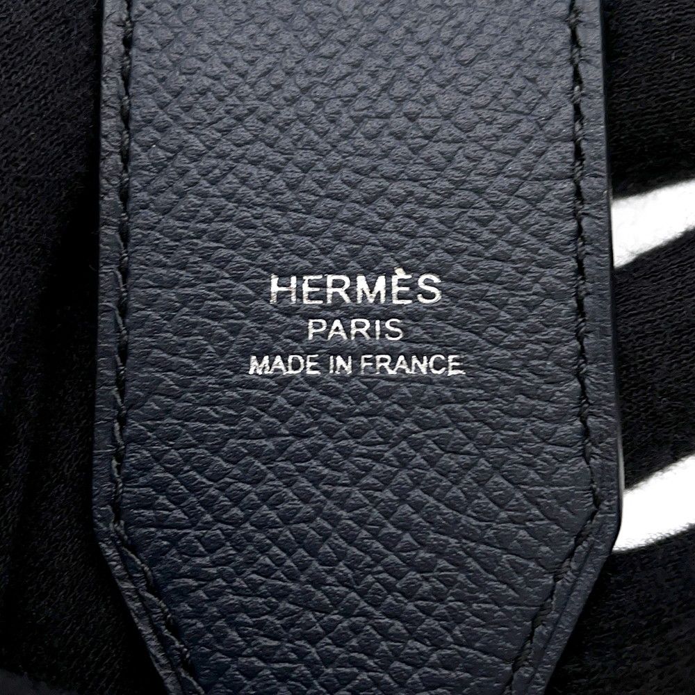 Hermes Shoulder Strap Bandouliere Tresage de Cuir Blue Orange Black Silver Epsom — view 8