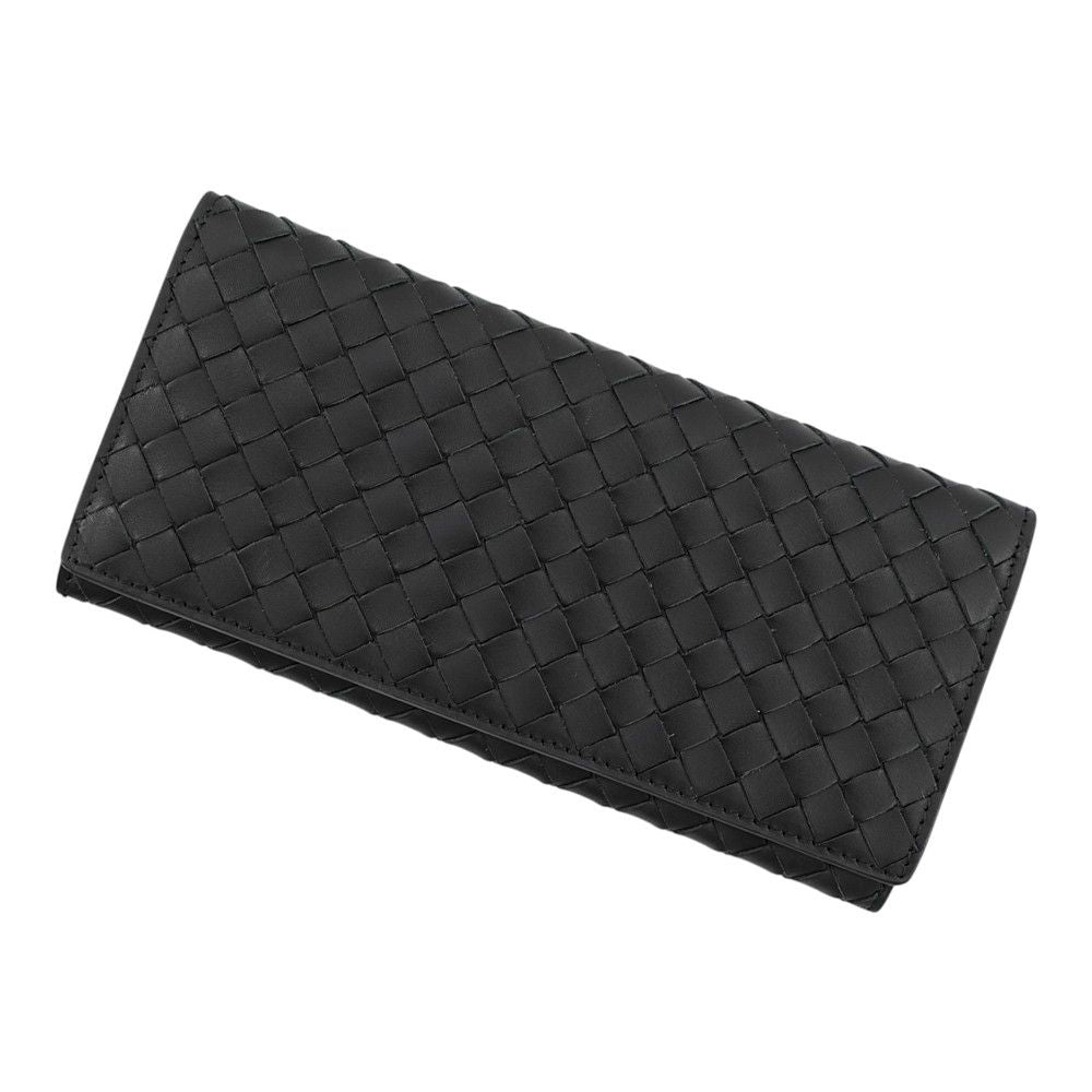 Bottega Veneta Wallet Intrecciato Leather Black