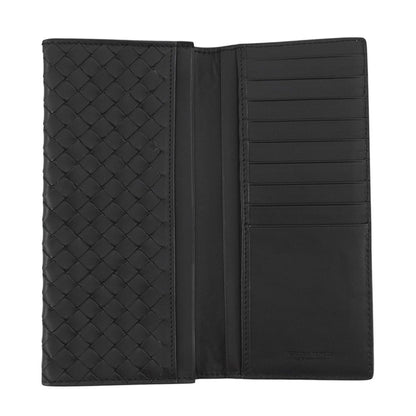 Bottega Veneta Wallet Intrecciato Leather Black — view 4