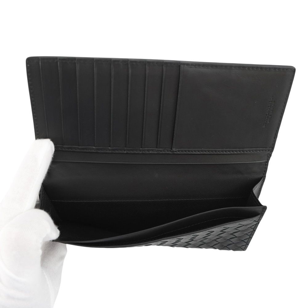 Bottega Veneta Wallet Intrecciato Leather Black — view 5