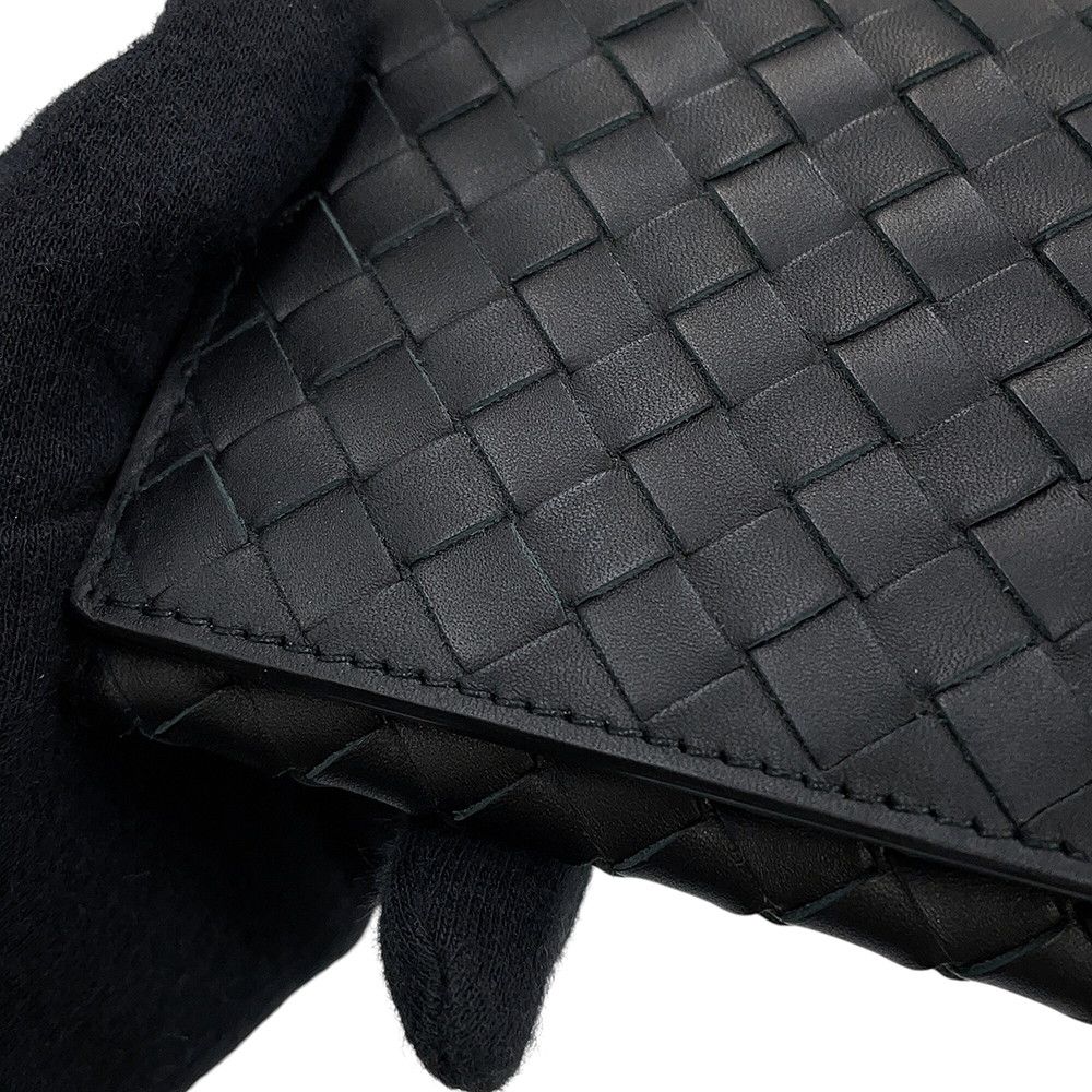 Bottega Veneta Wallet Intrecciato Leather Black — view 6