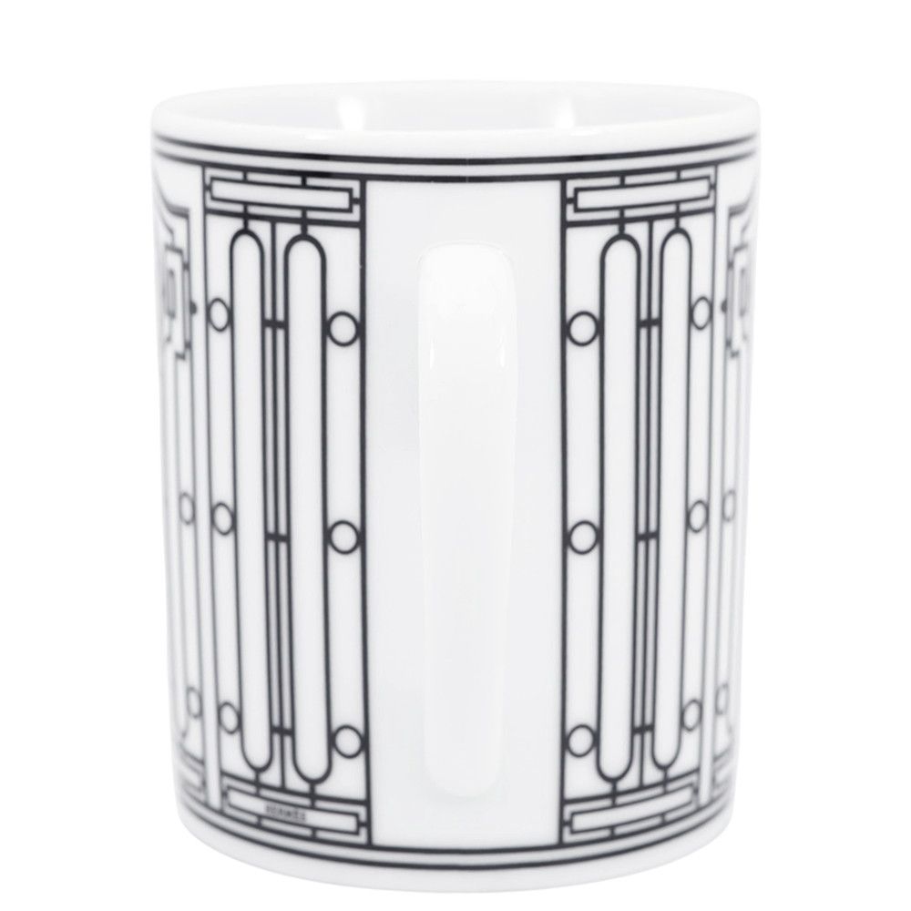Hermes Mug Deco Ash Tableware White Black — view 2