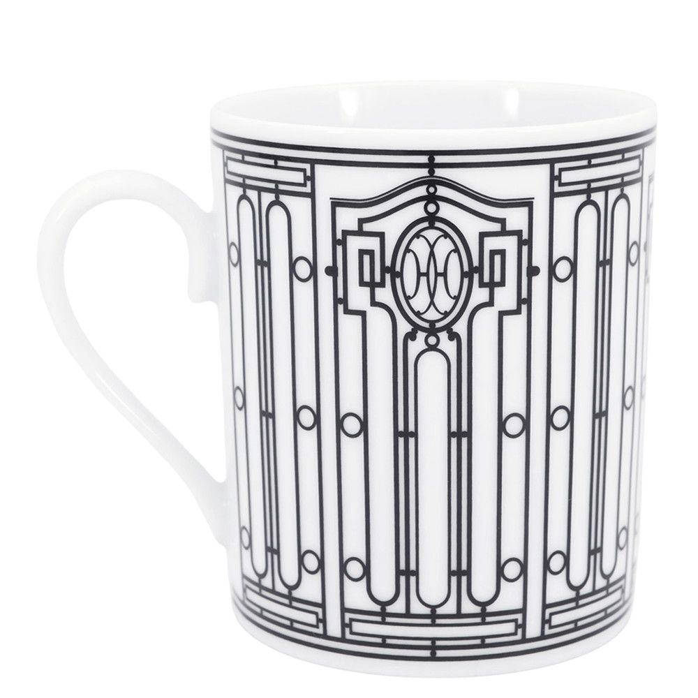 Hermes Mug Deco Ash Tableware White Black — view 3