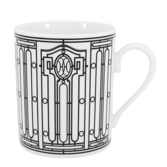 Hermes Mug Deco Ash Tableware White Black