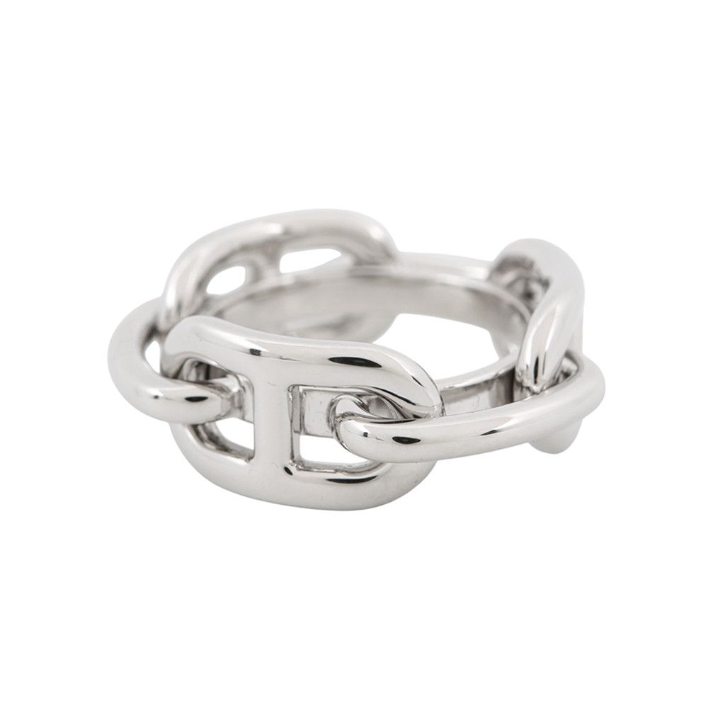 Hermes Scarf Ring 90 Legato Chaine D'ancre Carre Metal — view 2
