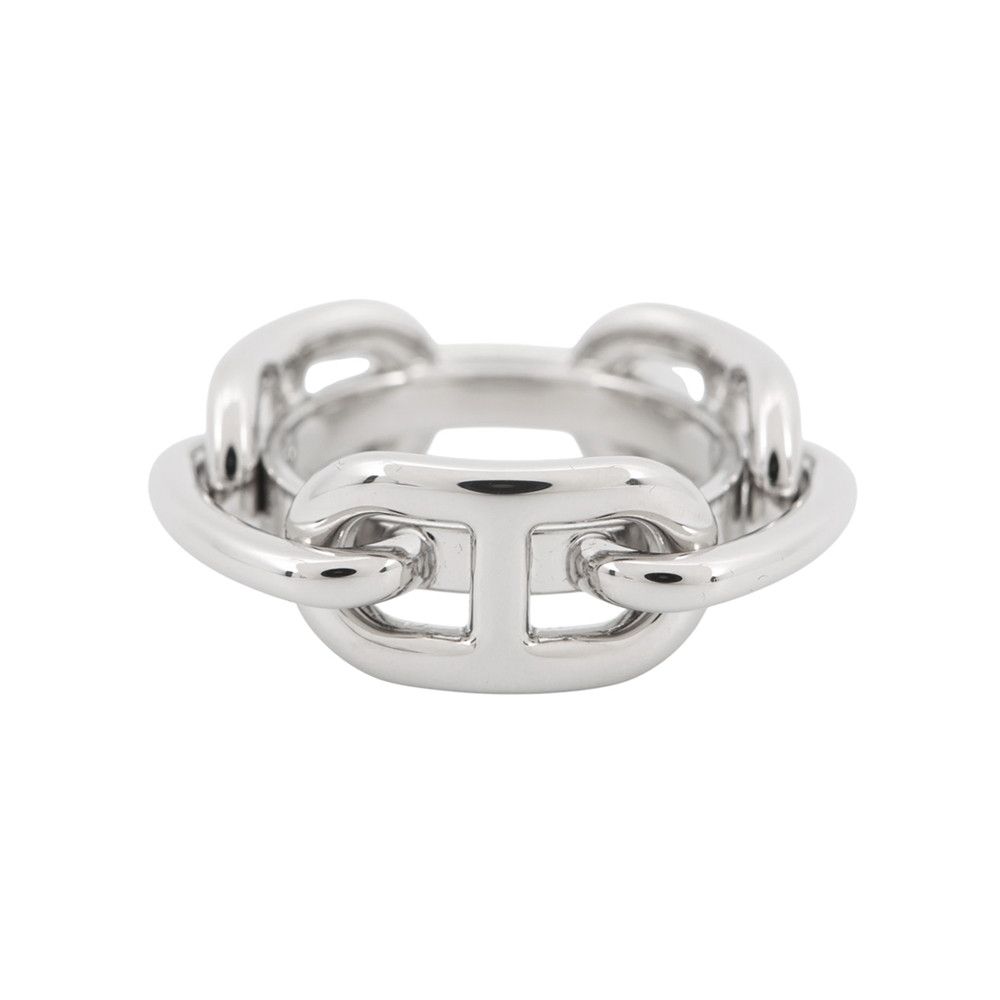 Hermes Scarf Ring 90 Legato Chaine D'ancre Carre Metal — view 3
