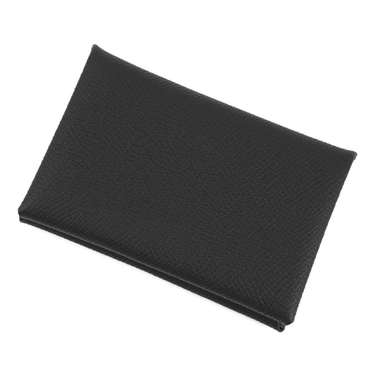Hermes Card Case Calvi Black Epsom Business Holder