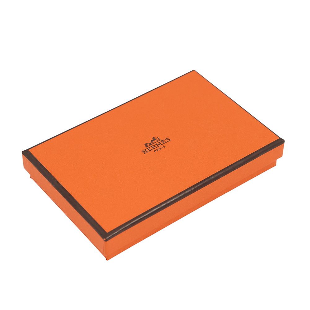 Hermes Card Case Calvi Black Epsom Business Holder — view 7