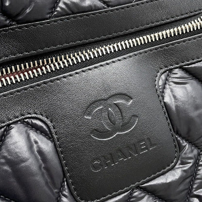 Chanel Tote Quilted CC Logo Cococo Small Nylon Black — view 6