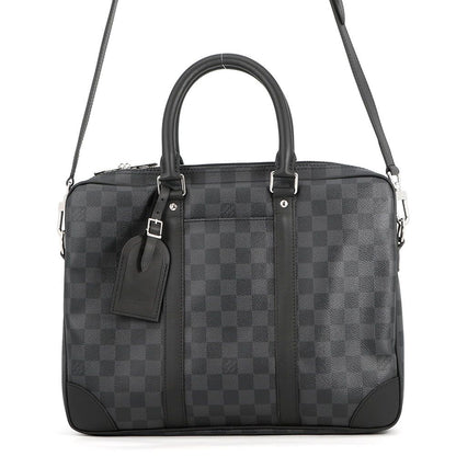 Louis Vuitton Business Bag Damier Graphite Porte Documents Voyage Black