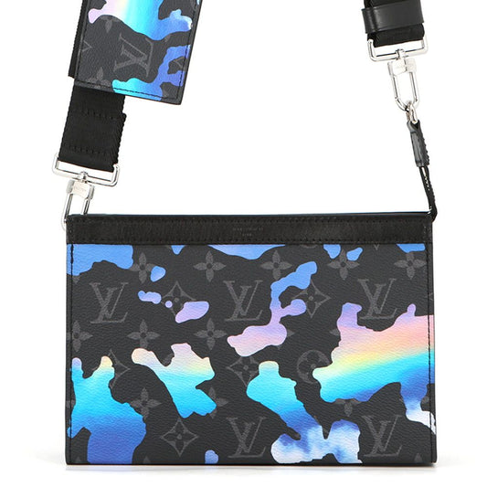 Louis Vuitton Shoulder Bag Monogram Eclipse Lum with Abu Gaston Wearable Wallet