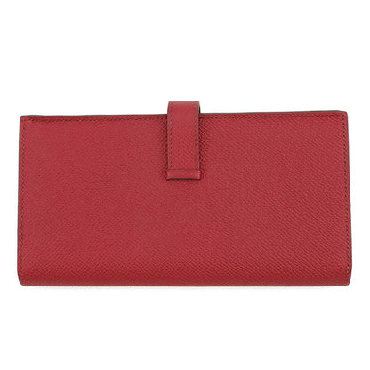 Hermes Wallet Bearn Souffle Yes Ruby Orange Gold Epsom — view 3