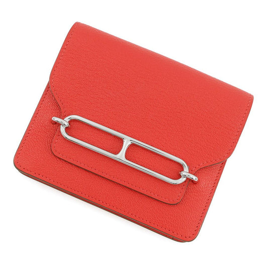 Hermes Wallet Roulis Slim le Juku Silver Chevre Misor