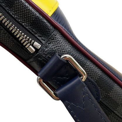 Louis Vuitton Shoulder Bag Damier Graphite Epi Danube Slim Black — view 9