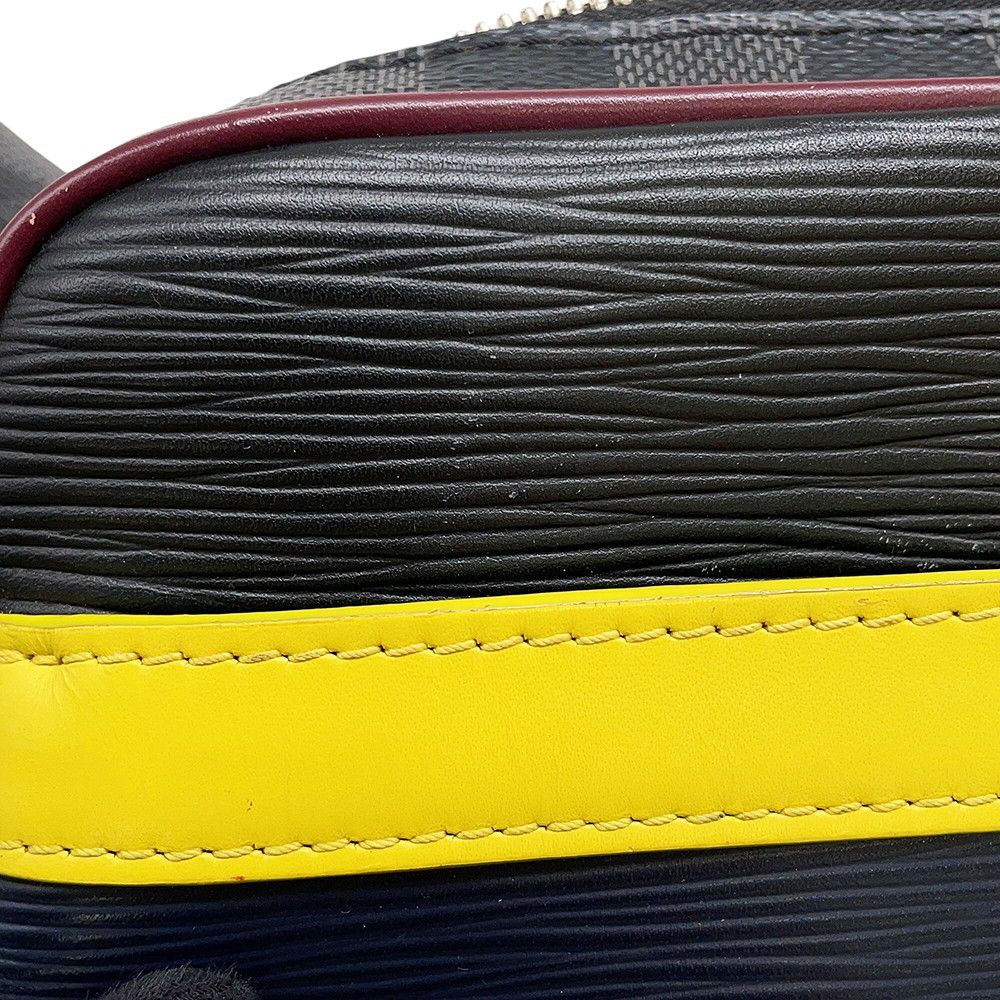 Louis Vuitton Shoulder Bag Damier Graphite Epi Danube Slim Black — view 6