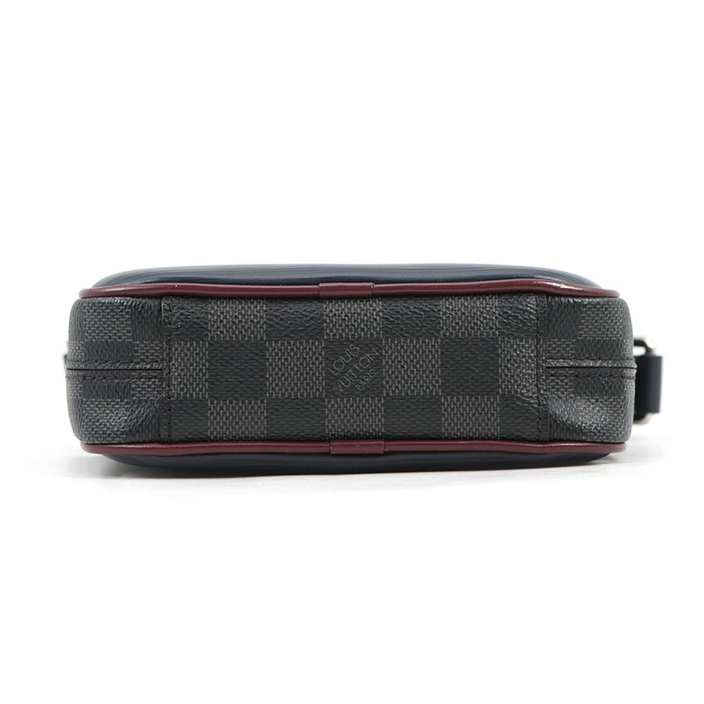 Louis Vuitton Shoulder Bag Damier Graphite Epi Danube Slim Black — view 3