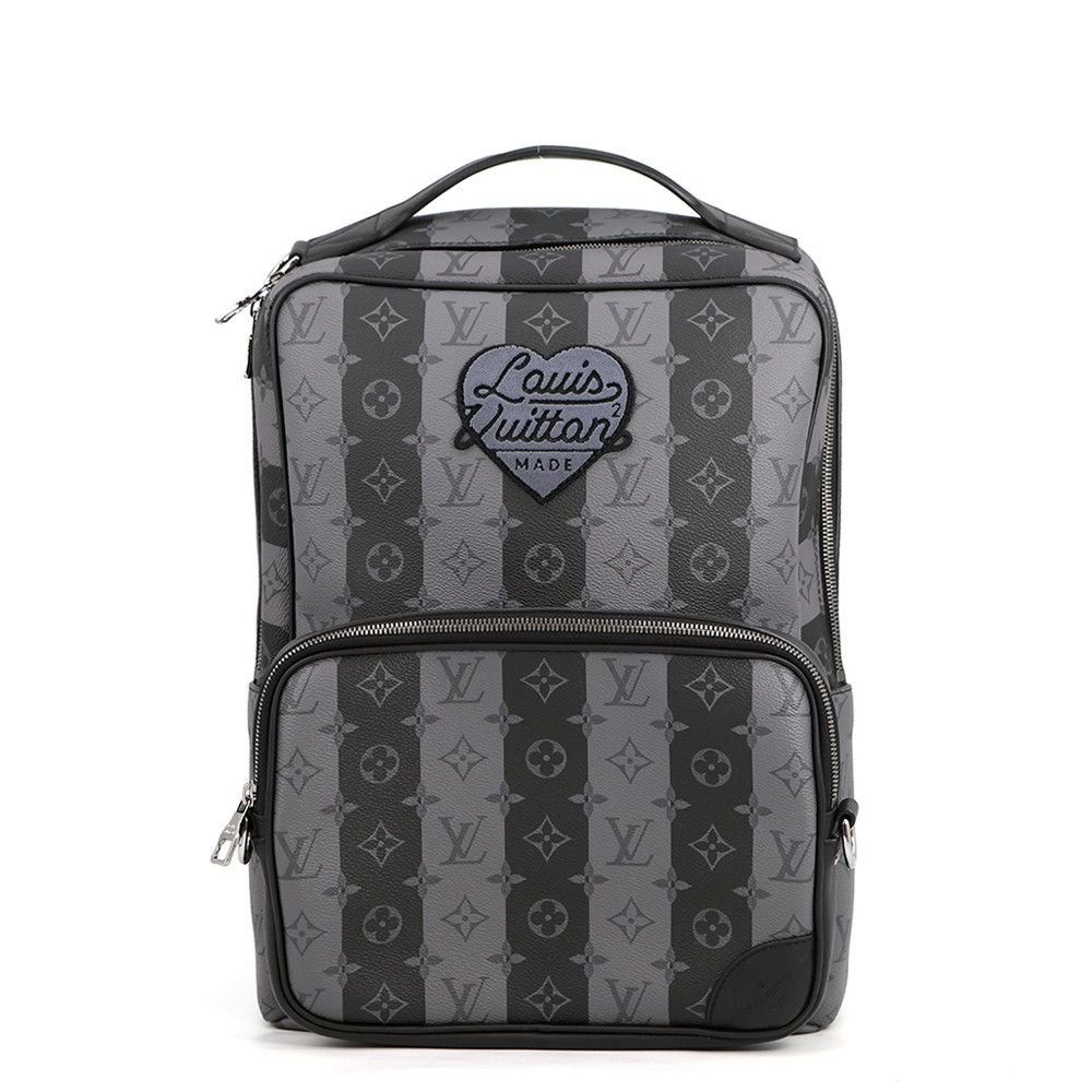 Louis Vuitton Backpack Monogram Striped Eclipse Modular Collaboration Black