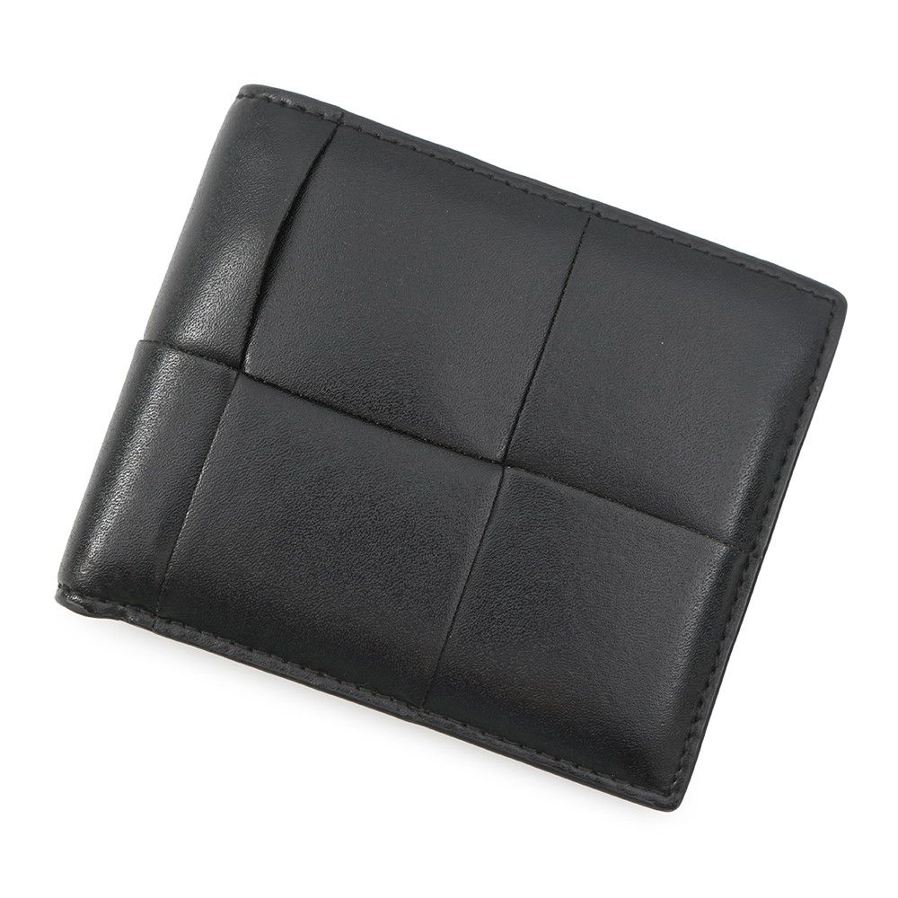 Bottega Veneta Bifold Wallet Maxi Intrecciato Leather Black