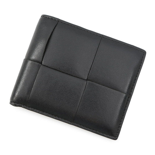 Bottega Veneta Bifold Wallet Maxi Intrecciato Leather Black