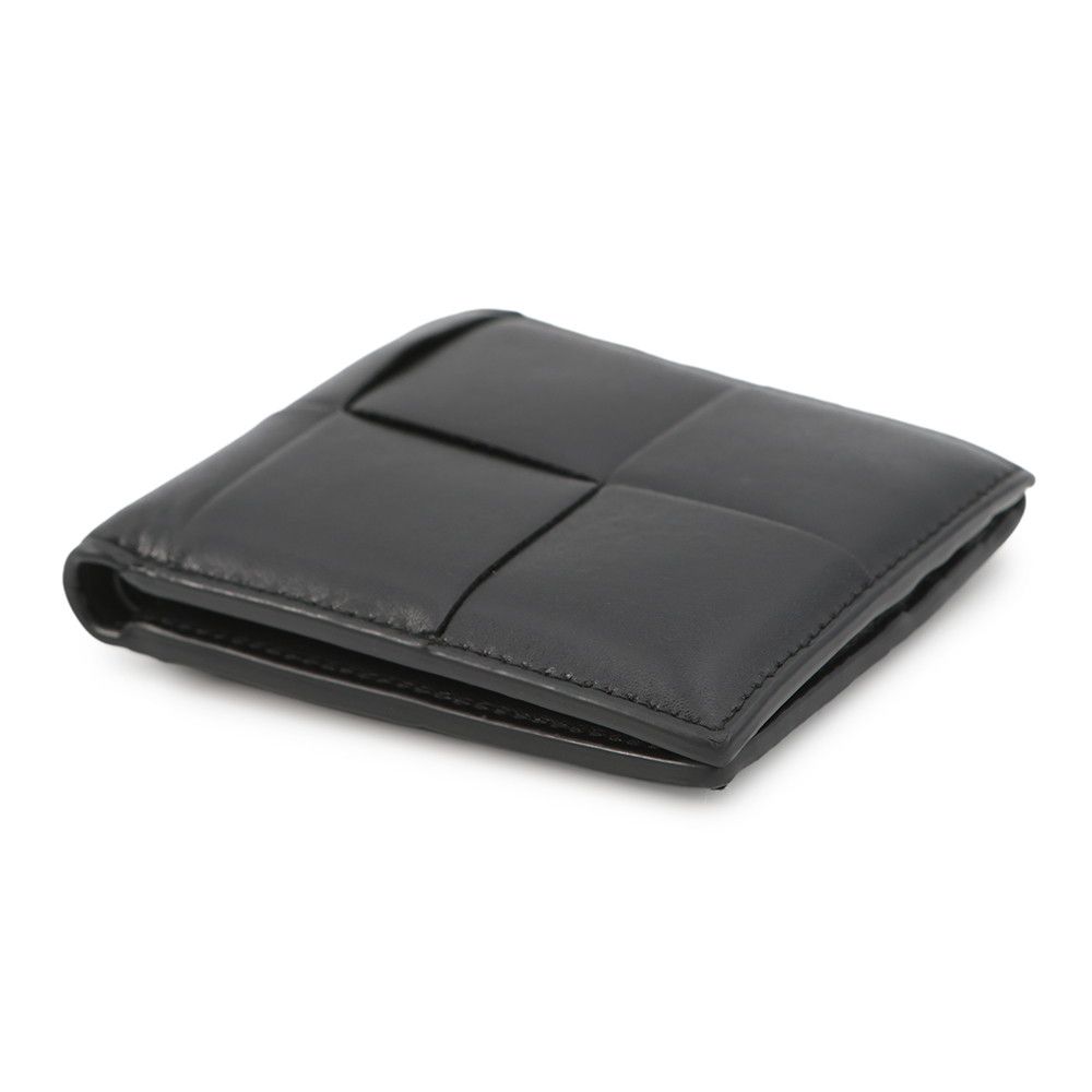 Bottega Veneta Bifold Wallet Maxi Intrecciato Leather Black — view 2