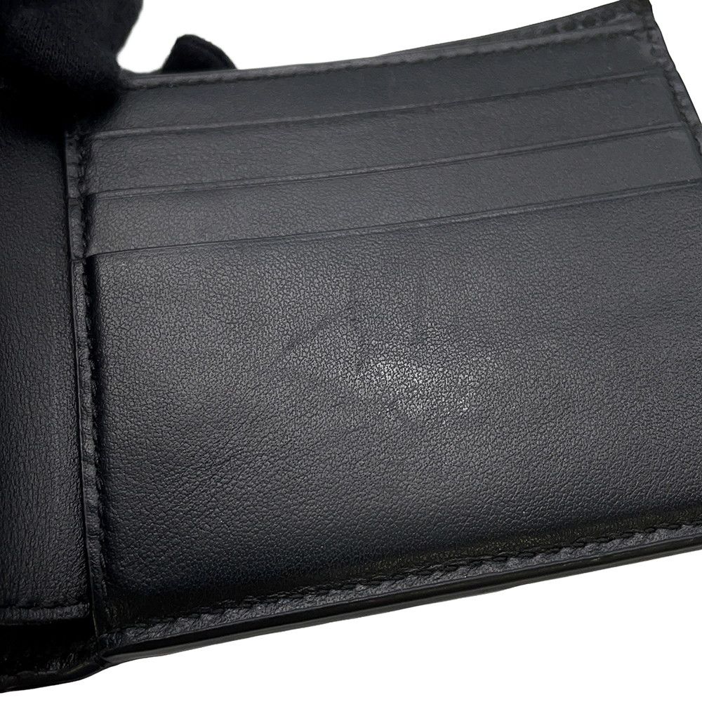 Bottega Veneta Bifold Wallet Maxi Intrecciato Leather Black — view 7