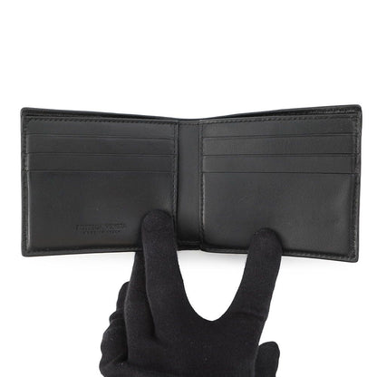 Bottega Veneta Bifold Wallet Maxi Intrecciato Leather Black — view 4