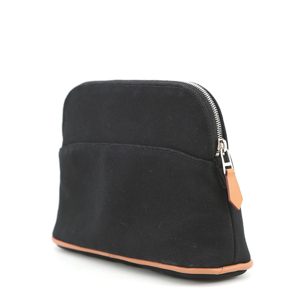 Hermes Pouch Bolide PM Black Silver Cotton Case — view 2