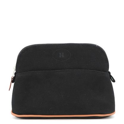 Hermes Pouch Bolide PM Black Silver Cotton Case
