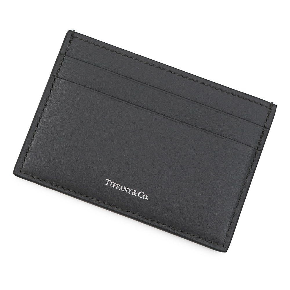 Tiffany & Co Card Case Logo Leather