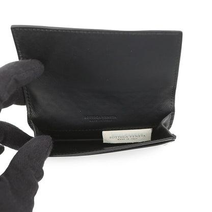 Bottega Veneta Card Case Intrecciato Leather Business Holder Black — view 5